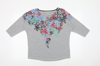 Womens UK Size 10 M&Co Grey Basic Blouse