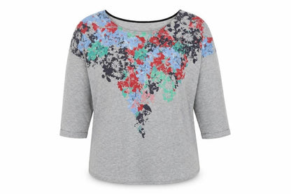 Womens UK Size 10 M&Co Grey Basic Blouse