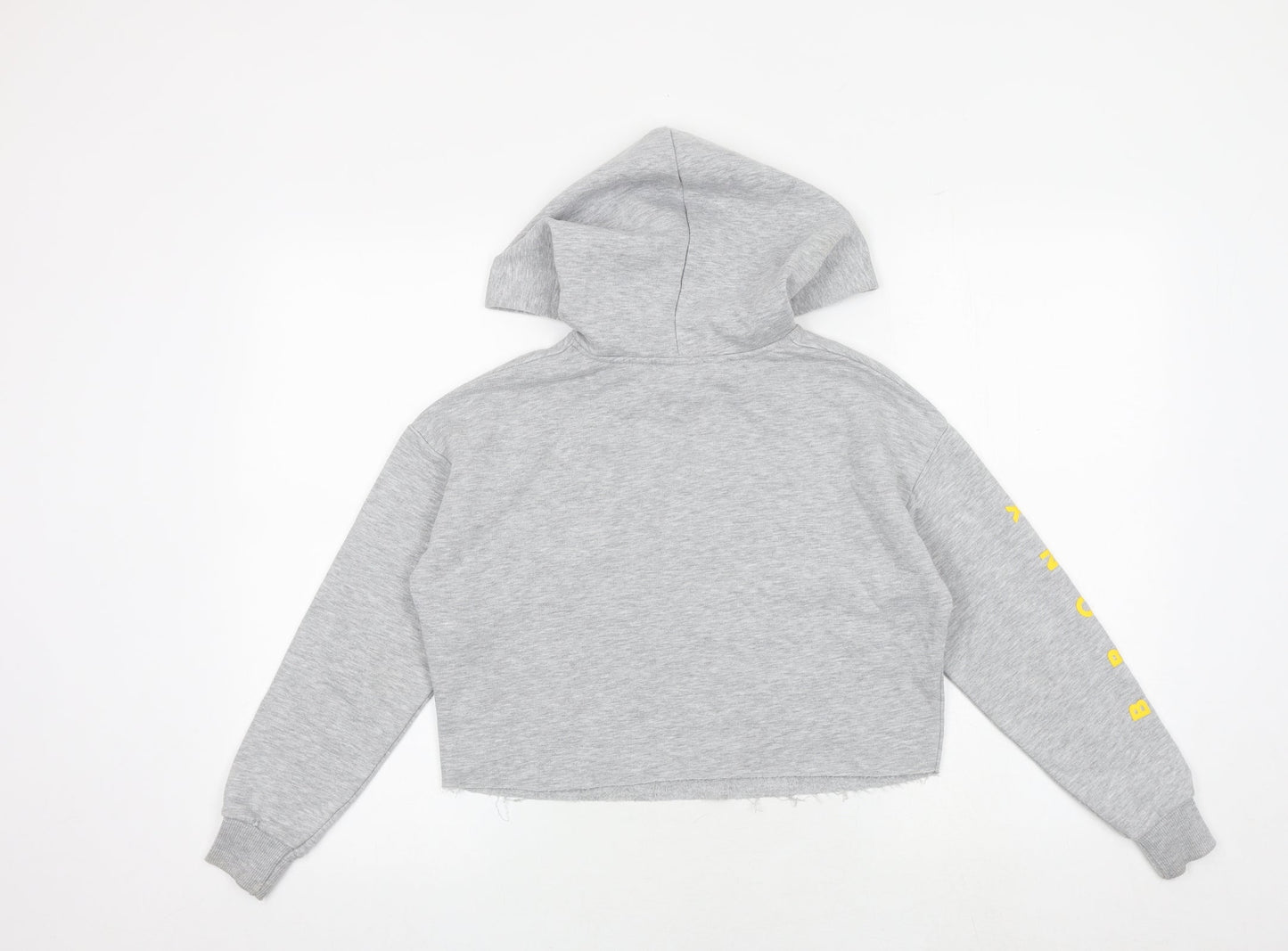 New Look Girls Grey Cotton Pullover Hoodie Size 10-11 Years Pullover - Bronx