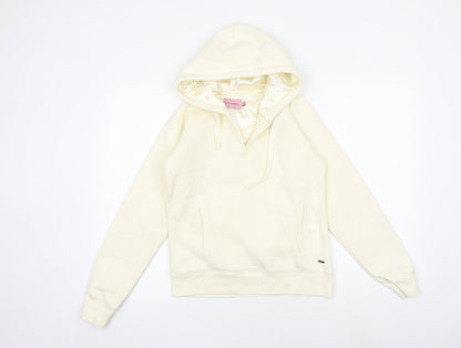 Free spirit Womens Ivory Cotton Pullover Hoodie Size 10 Pullover