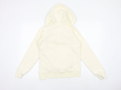 Free spirit Womens Ivory Cotton Pullover Hoodie Size 10 Pullover