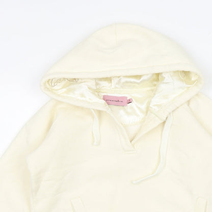 Free spirit Womens Ivory Cotton Pullover Hoodie Size 10 Pullover