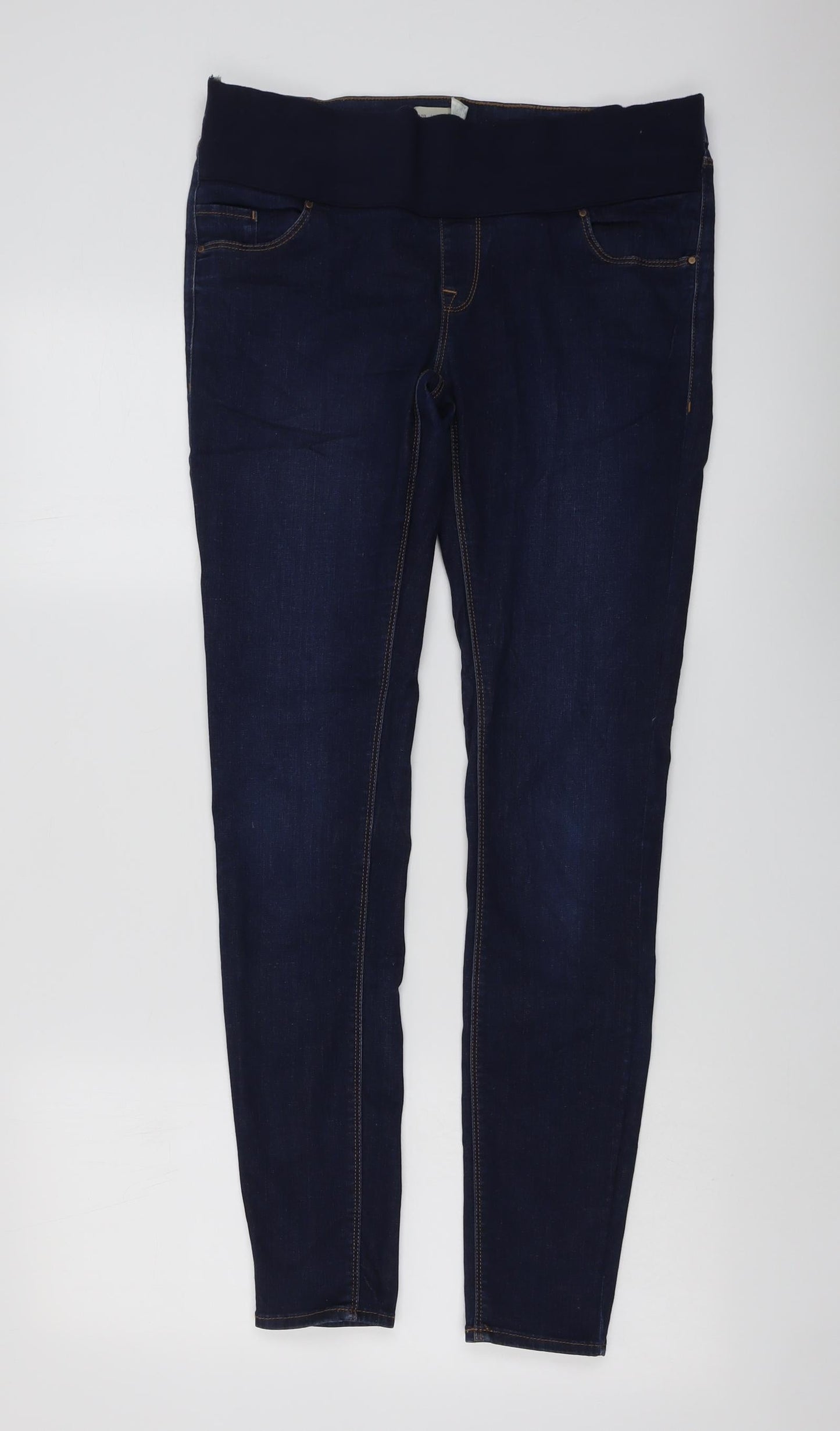 Topshop Womens Blue Cotton Skinny Jeans Size 10 L30 in Regular