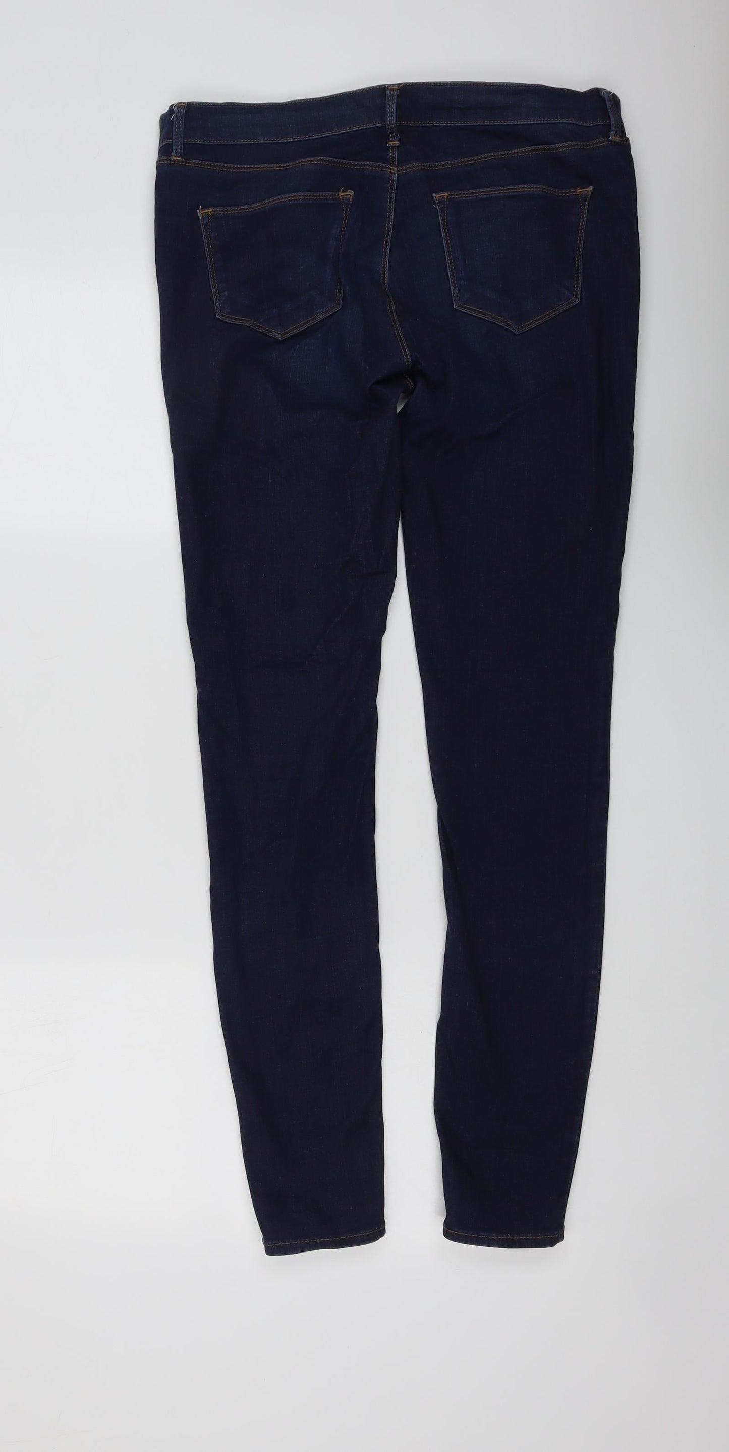 Topshop Womens Blue Cotton Skinny Jeans Size 10 L30 in Regular