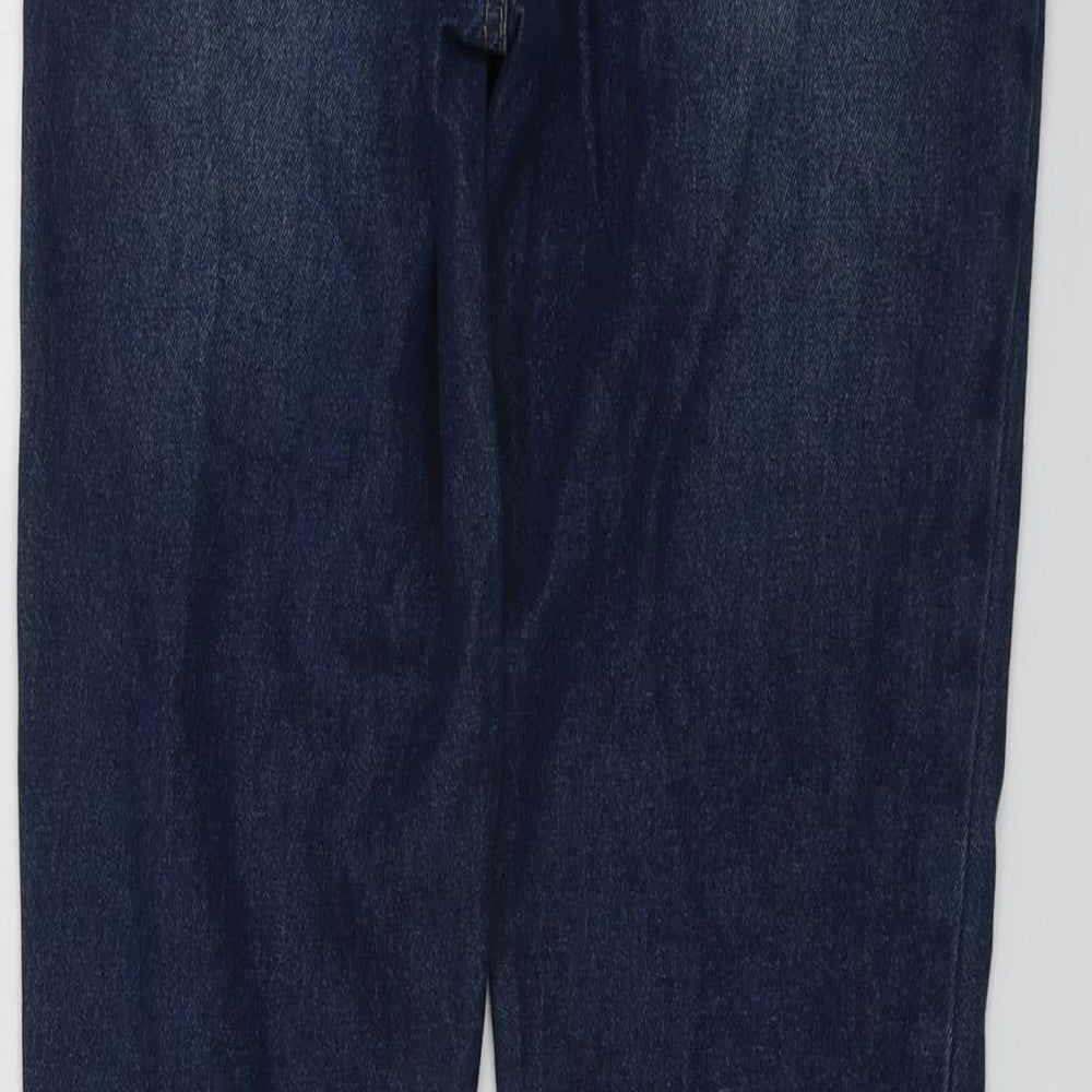 Missguided Womens Blue Cotton Skinny Jeans Size 6 L29 in Regular Button
