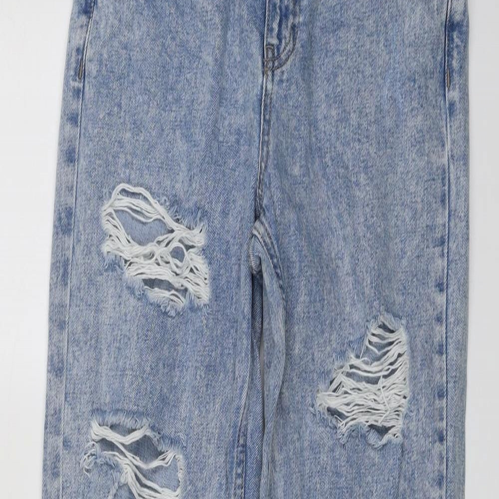 Topshop Womens Blue Cotton Skinny Jeans Size 26 in L28 in Regular Button