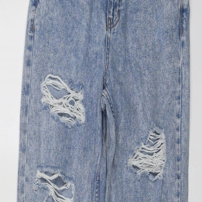 Topshop Womens Blue Cotton Skinny Jeans Size 26 in L28 in Regular Button