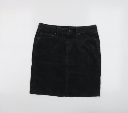 Gap Womens Grey Cotton A-Line Skirt Size 6 Button