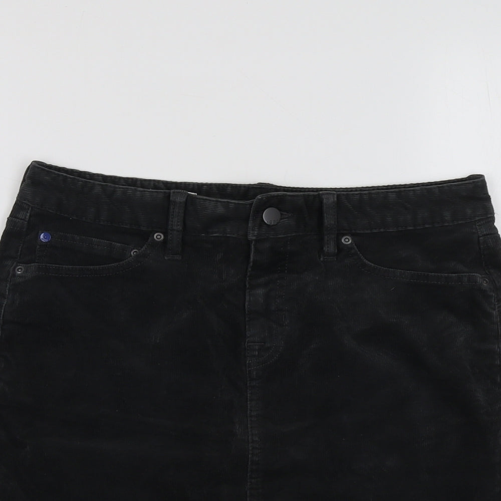 Gap Womens Grey Cotton A-Line Skirt Size 6 Button