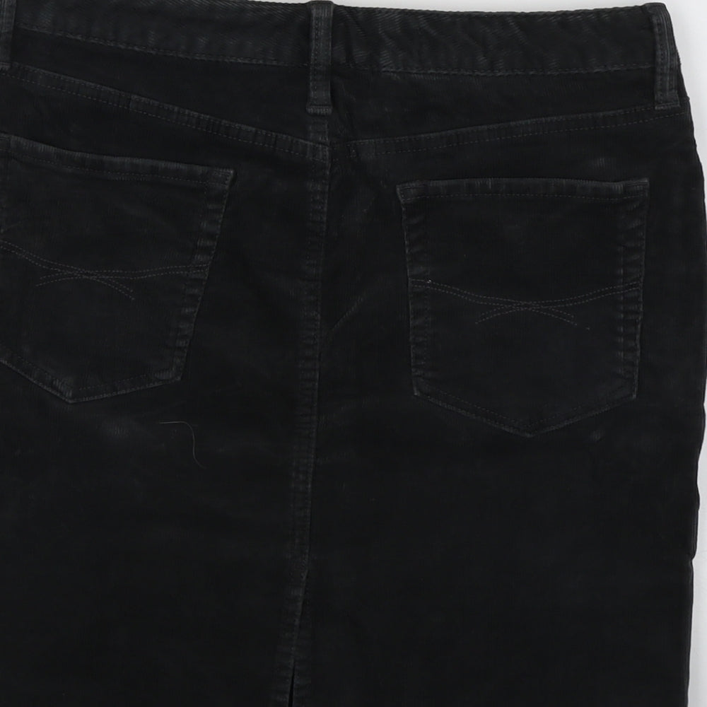 Gap Womens Grey Cotton A-Line Skirt Size 6 Button