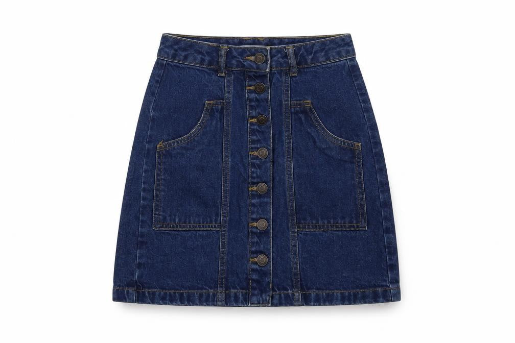 Womens UK Size 4 Stradivarius A-Line Denim Skirt