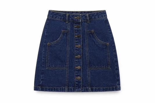 Womens UK Size 4 Stradivarius A-Line Denim Skirt