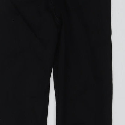 Topshop Womens Black Cotton Skinny Jeans Size 26 in L27 in Regular Button