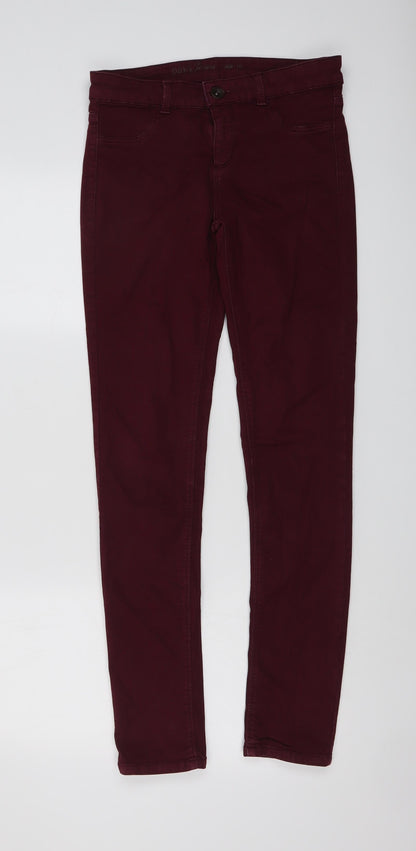 Oasis Womens Purple Cotton Skinny Jeans Size 10 L30 in Regular Button