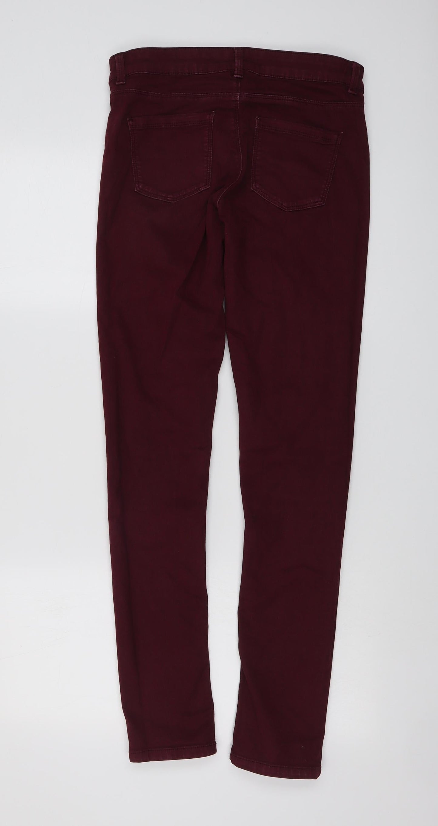 Oasis Womens Purple Cotton Skinny Jeans Size 10 L30 in Regular Button