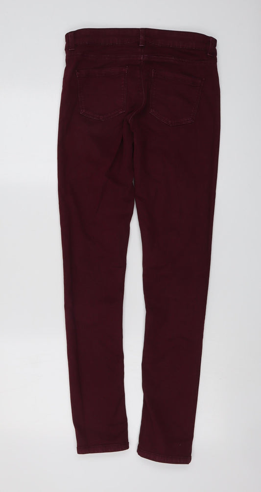 Oasis Womens Purple Cotton Skinny Jeans Size 10 L30 in Regular Button