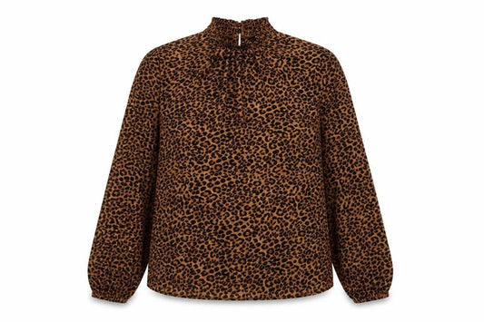 Womens UK Size 8 New Look Brown Basic Blouse