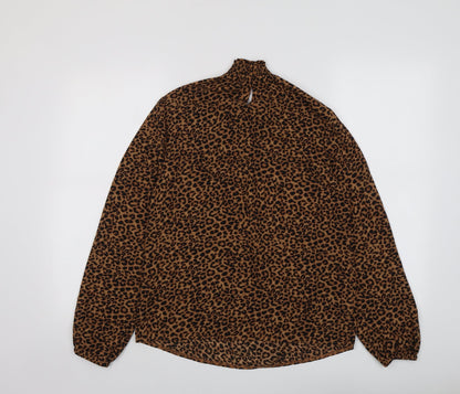 Womens UK Size 8 New Look Brown Basic Blouse