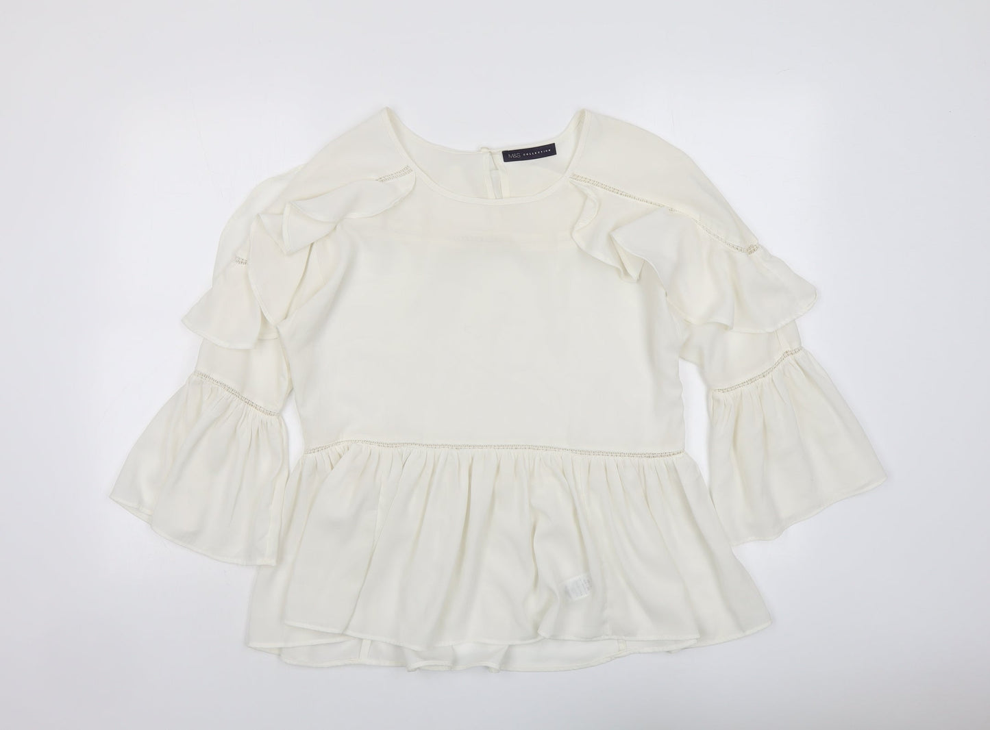 Womens UK Size 8 Marks and Spencer Ivory Basic Blouse