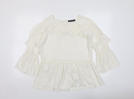 Womens UK Size 8 Marks and Spencer Ivory Basic Blouse