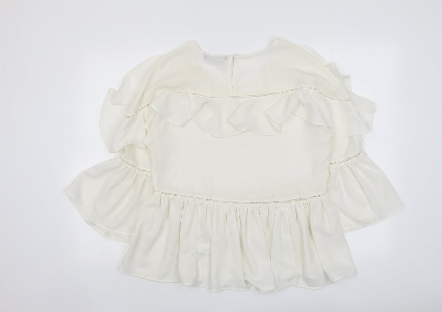 Womens UK Size 8 Marks and Spencer Ivory Basic Blouse