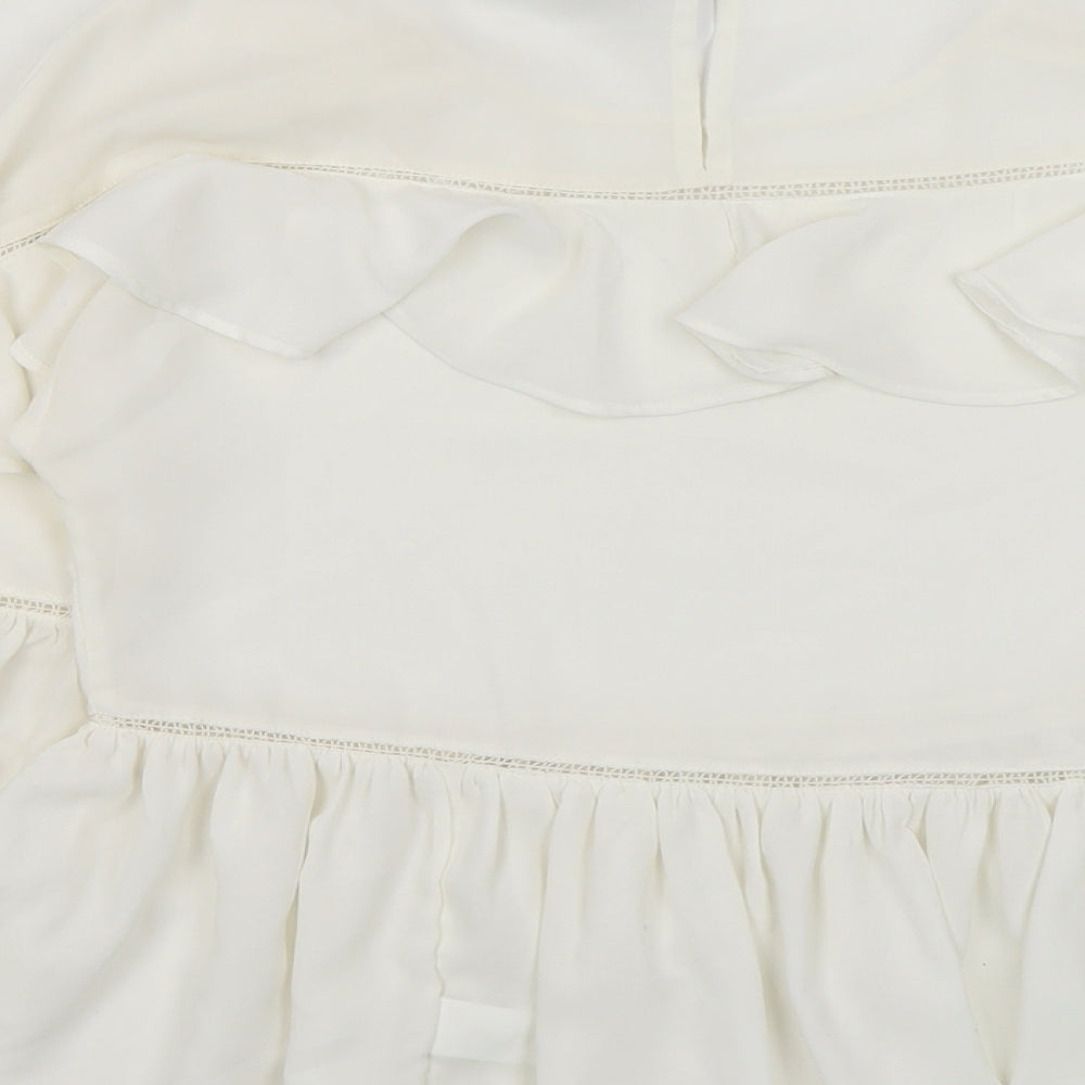 Womens UK Size 8 Marks and Spencer Ivory Basic Blouse