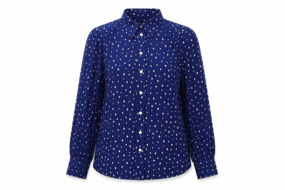 Womens UK Size 8 Marks and Spencer Blue Basic Button-Up