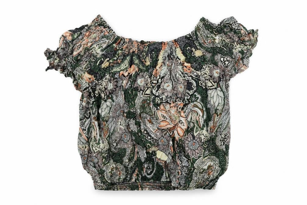 Womens UK Size S Zara Green Basic Blouse
