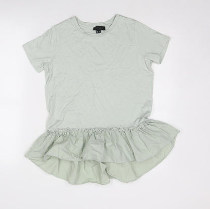 Womens UK Size 8 New Look Green Basic T-Shirt