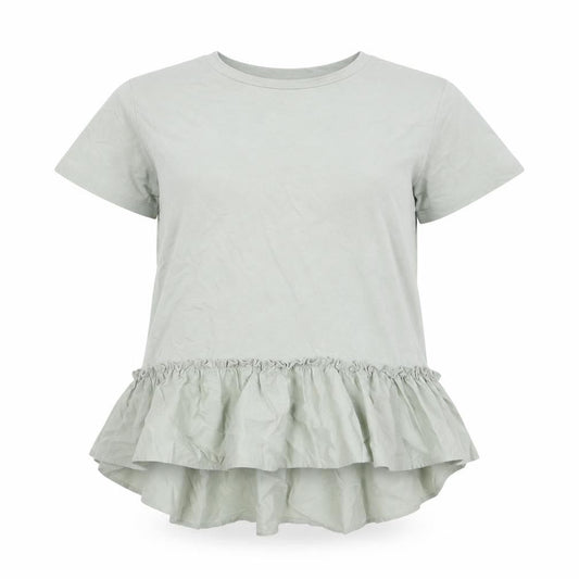 Womens UK Size 8 New Look Green Basic T-Shirt