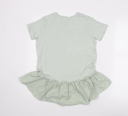Womens UK Size 8 New Look Green Basic T-Shirt