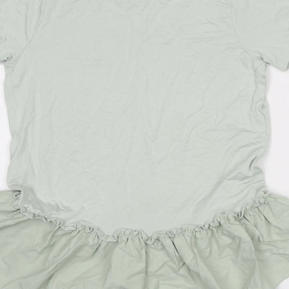 Womens UK Size 8 New Look Green Basic T-Shirt