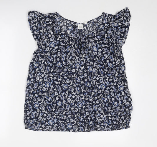Womens UK Size S Gap Blue Basic Blouse