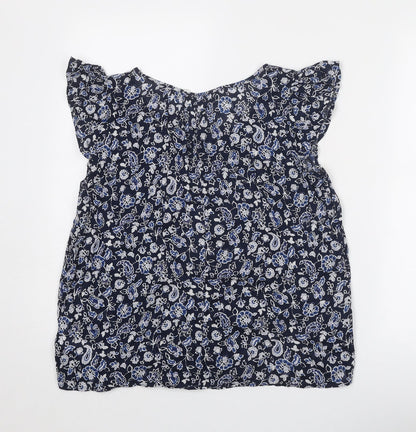 Womens UK Size S Gap Blue Basic Blouse