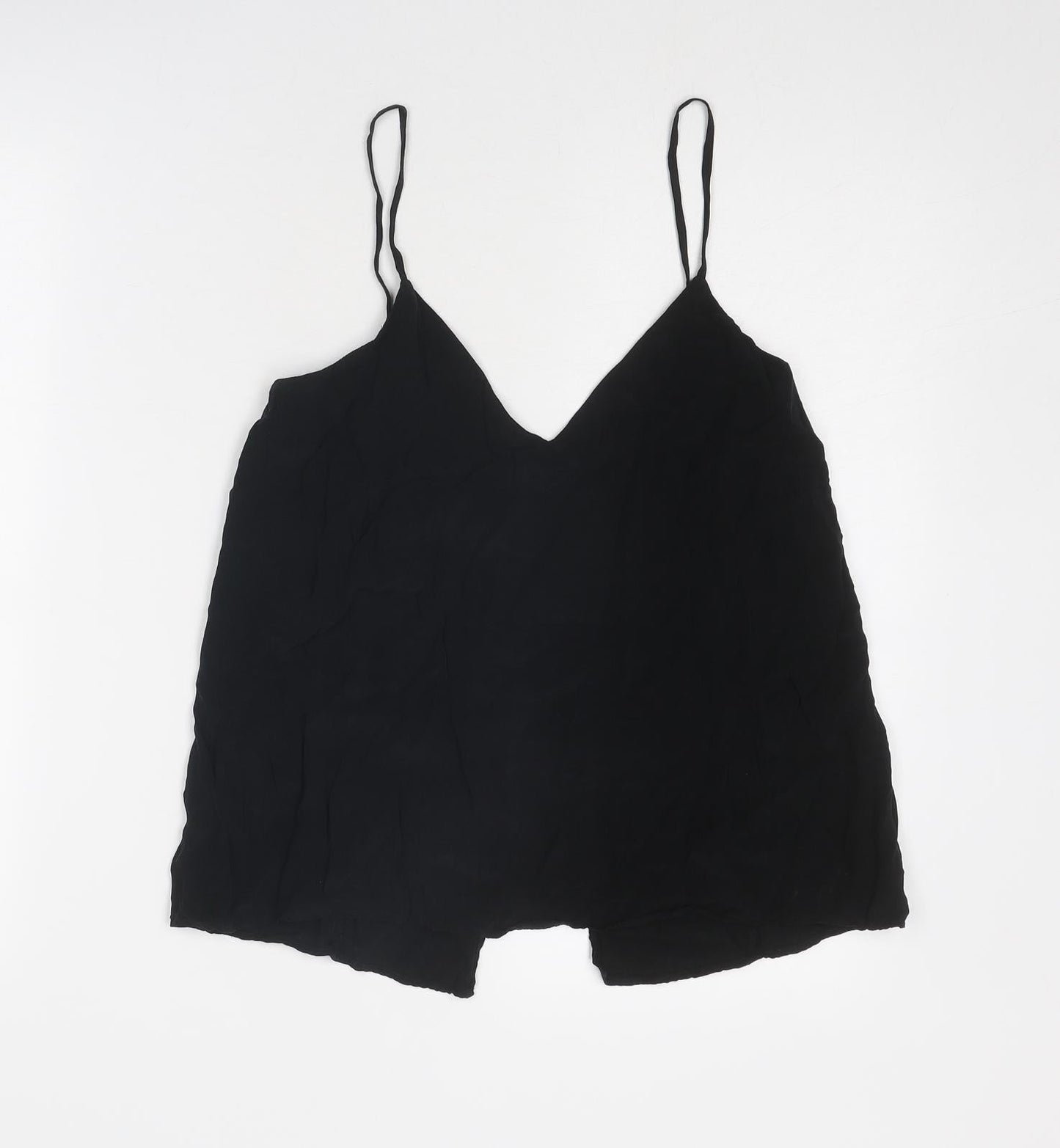Womens UK Size 10 H&M Black Basic Tank