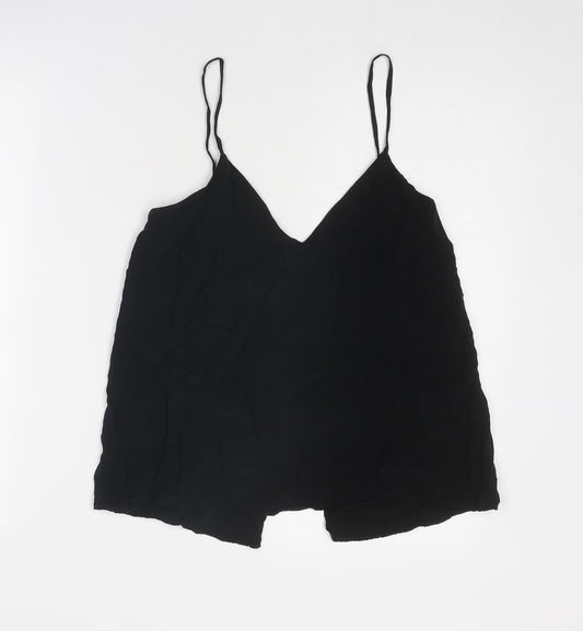 Womens UK Size 10 H&M Black Basic Tank
