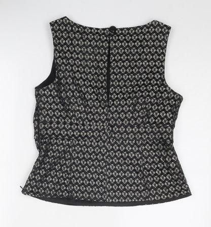 Womens UK Size 14 NEXT Black Basic Tank