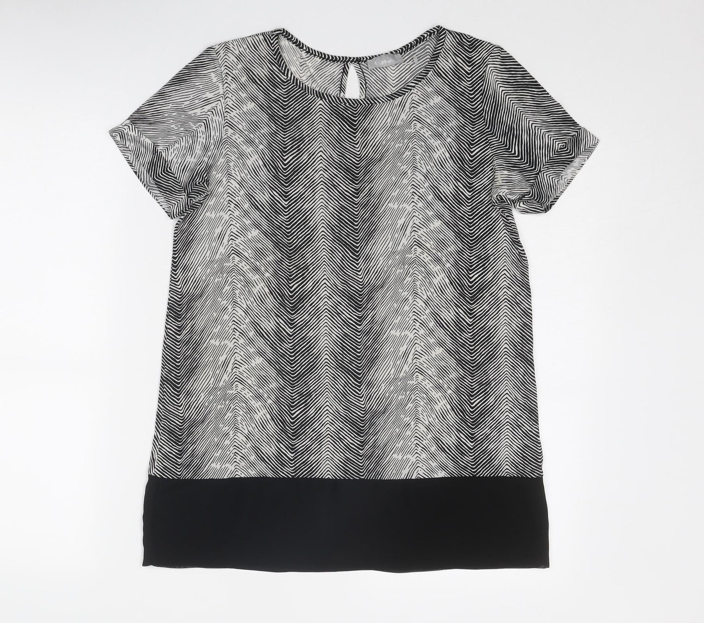 Womens UK Size 10 CMD Black Basic Blouse