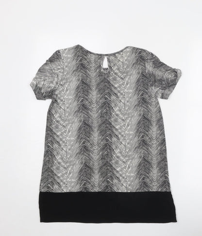 Womens UK Size 10 CMD Black Basic Blouse