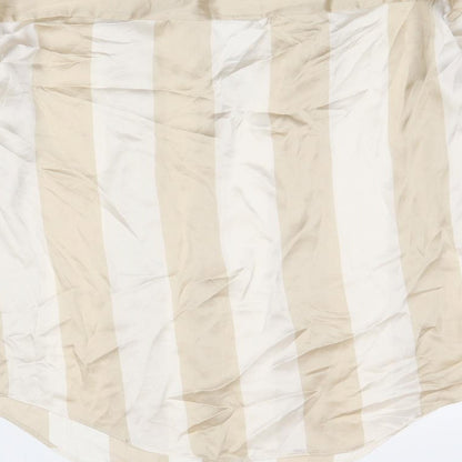 Womens UK Size S Zara Beige Basic Button-Up