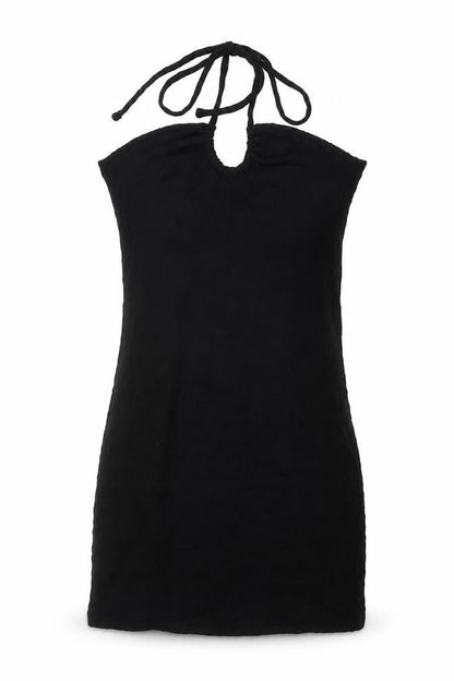 Divided by H&M Womens Black Polyester Mini Size S Halter Pullover