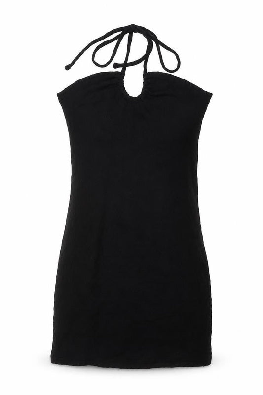 Divided by H&M Womens Black Polyester Mini Size S Halter Pullover