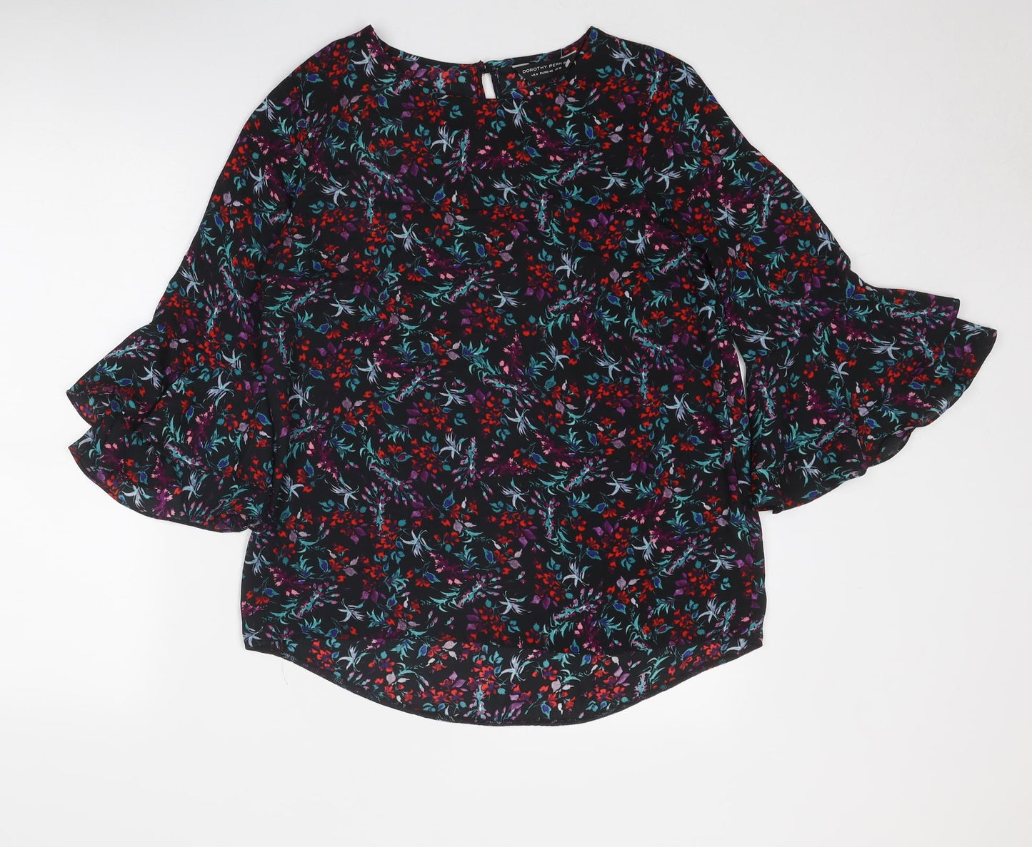 Womens UK Size 12 Dorothy Perkins Multicoloured Basic Blouse