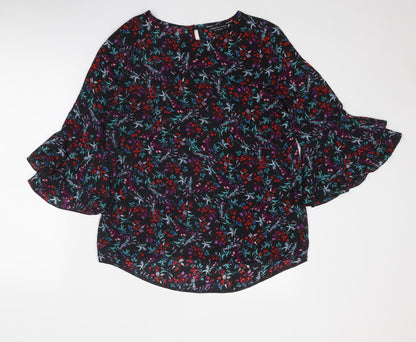Womens UK Size 12 Dorothy Perkins Multicoloured Basic Blouse