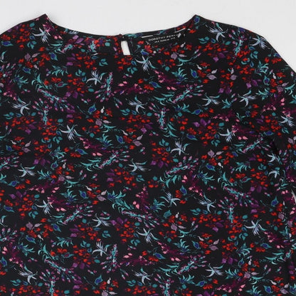 Womens UK Size 12 Dorothy Perkins Multicoloured Basic Blouse