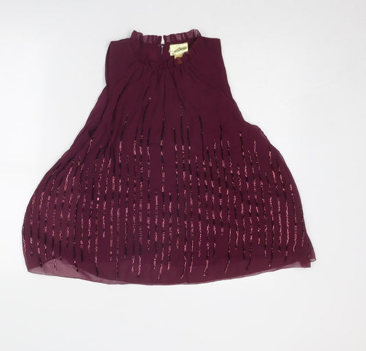 Womens UK Size 6 H&M Purple Basic Blouse
