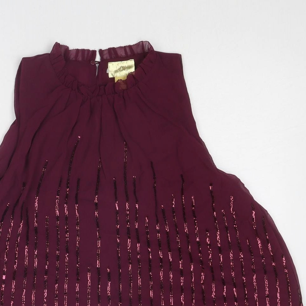 Womens UK Size 6 H&M Purple Basic Blouse
