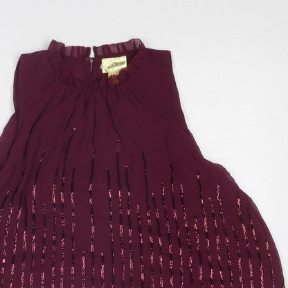 Womens UK Size 6 H&M Purple Basic Blouse