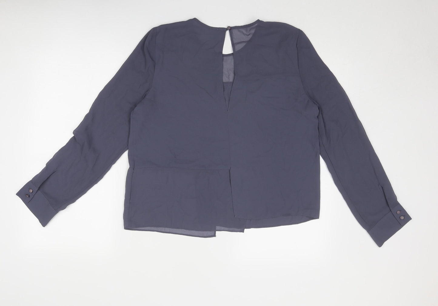 Womens UK Size 12 Topshop Grey Basic Blouse