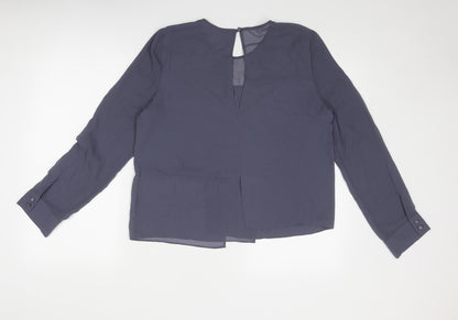 Womens UK Size 12 Topshop Grey Basic Blouse